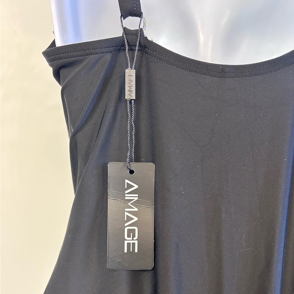 NWT Aimage Black Cheeky Back Womens One Piece Swimsuit / Small - Picture 8 of 12